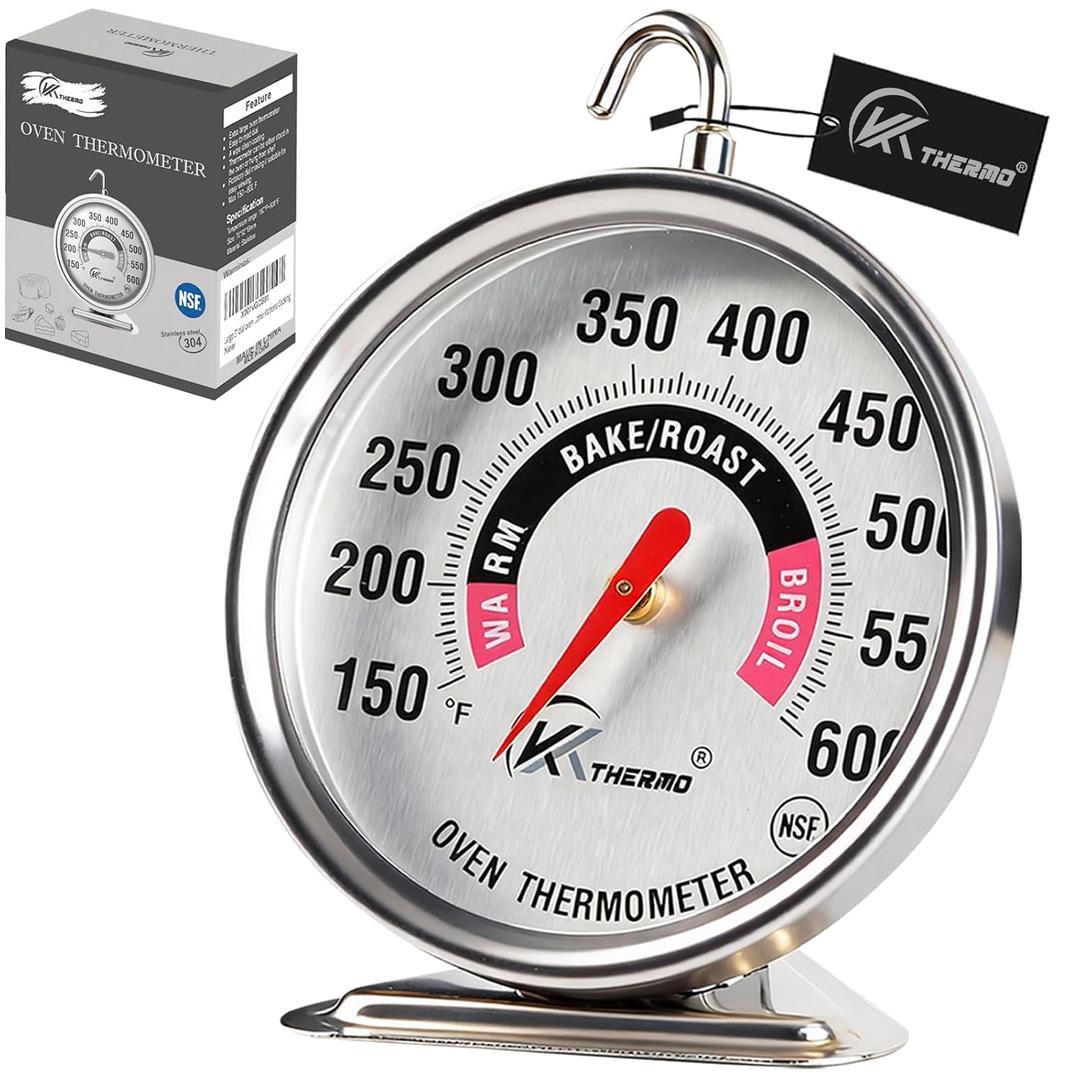 Oven Thermometer 150-600F Pro Accurate Oven Temperature Gauge for Gas/Electric Ovens Instant Read Food Thermometer Hang or Stand