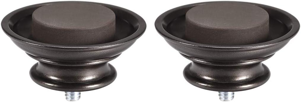 uxcell Curtain Rod Finials,Plastic End for 19mm Dia(Max.) Rod,35mm X 54mm Brown Tone 2pcs