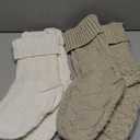 Syhood 6 Pack Cable Knit Christmas Stockings 18'' 15'' Large Knitted Stockings Ornaments Farmhouse Xmas Rustic Boho Decorations for Family Holiday Decor, 6 Styles(Charming Color)