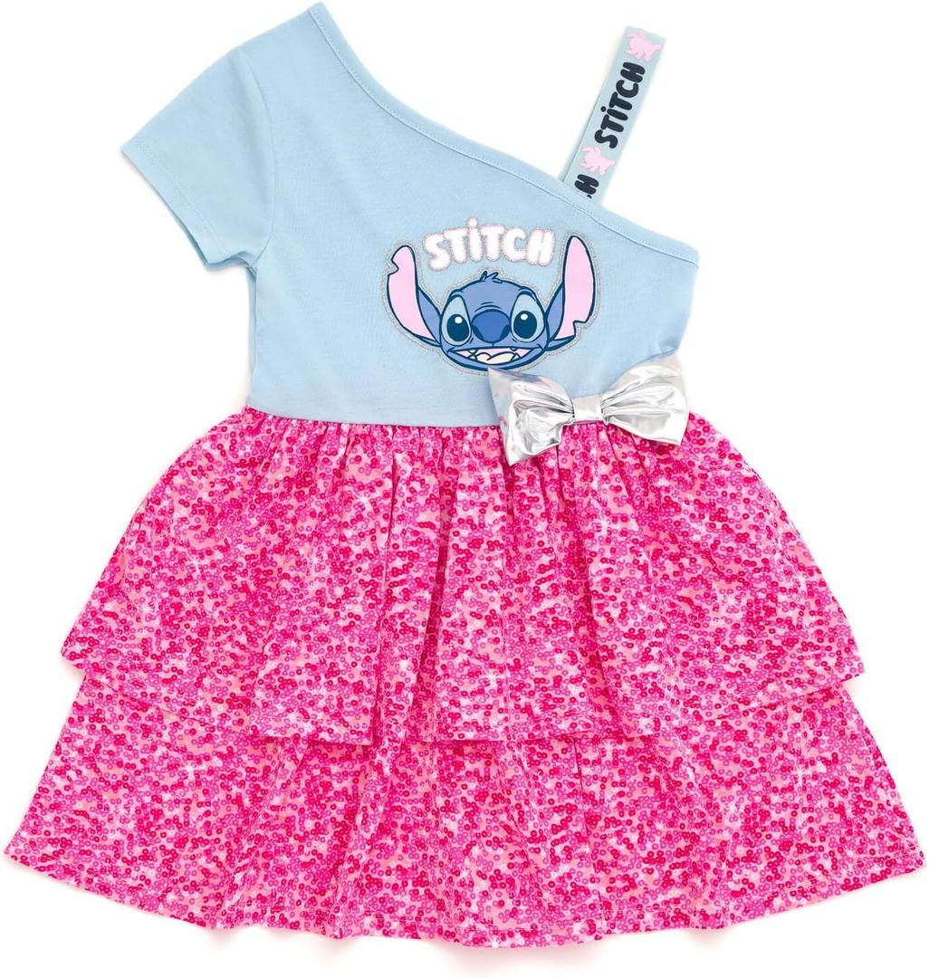 Disney Junior Girls Mesh Dress Toddler to Big Kid Sizes (2T - 14-16)