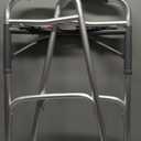 Drive Medical Two-Button Folding Walker w/ Wheels - Lightweight Rolling Mobility Support - Adjustable Height - Dual Push-Button Operation - 5 Inch Front Wheels - Durable Aluminum - Silver