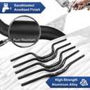 PLATT 31.8mm Mountain Bike Handlebar/Riser Handlebar - (30mm, 35mm, 50mm, 70mm, 90mm, 120mm, 160mm) High-Rise Aluminum Alloy MTB Handlebar (31.8mm-720mm, 70mm Rise)