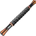 Muscle Roller Massage Roller Stick- Deep Tissue Fascia Blaster for Myofascial Pain Relief, Lymphatic Drainage & Body Sculpting, Handheld Physical Therapy & Recovery Tool (Orange black-18 inch)