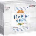 Acrylic Sign Holder Horizontal ，Wall Mount Sign Holders Clear Acrylic Frame with Double Sided Tape Clear Poster Frames Plastic Sign Holder for Office, Home, Landscape, 6 Pack