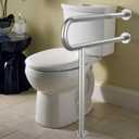 Toilet Grab Bar 32 Inch,YuanDe Wall to Floor Brushed Nickel Safety Grab Bar