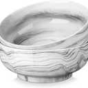 MALACASA Salad Bowls, 114 OZ(10") Extra Large Serving Bowls Set of 2, Porcelain Marble Grey Bowls Set for Soup, Salad, Ramen and Fruit, Dishwasher& Microwave Safe, Series REGULAR