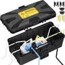 Clatoon Medium Outdoor Electrical Box Waterproof 10.3 x 5.9 x 3.7 in, IP54 Waterproof Extension Cord Cover Outlet Box, Weatherproof Connection Box for Electronics Outside, Power Strip, Light, Plug