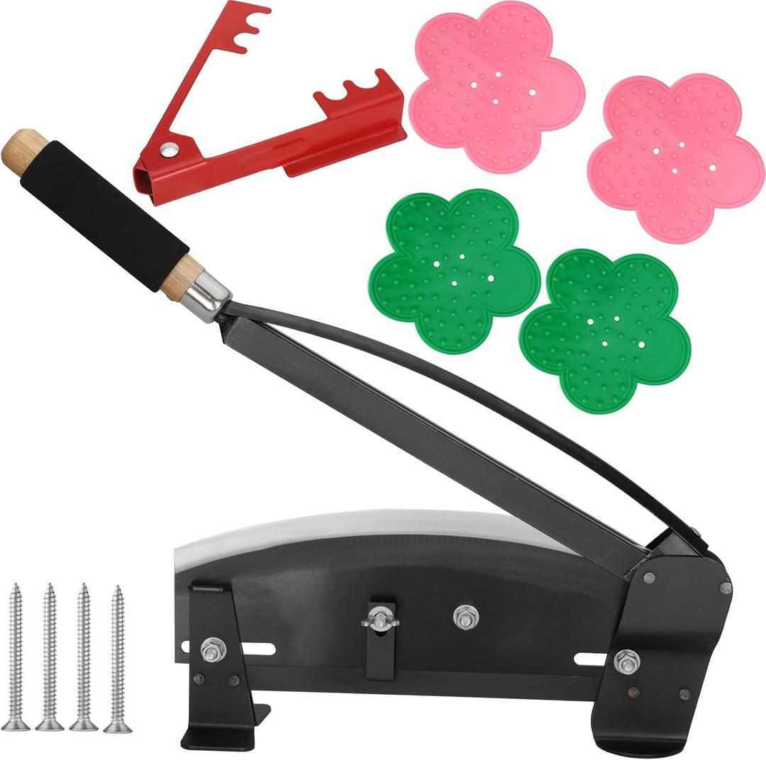 Flower Stem Cutter,14 in carbon Steel Blade Fresh Flower Stem Cutters with Safety Latch for Florists,Gardening Flower Arrangements Include:Screws 4, Thorn Stripper 1 and Thorn Silicones4