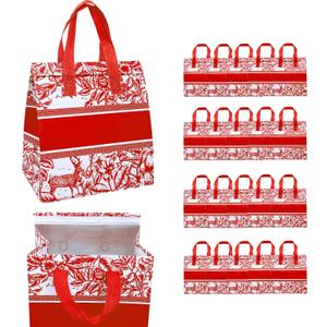 20 Pcs Insulated Bags for Food Delivery Bulk Thermal Insulation Bag for Cold and Hot Food for Travel Pizza Coffee Milk Catering Restaurant Picnic(Red)