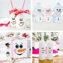 4 x 45pcs Snowman Face Stickers for Crafts Cute Christmas Ornaments Vinyl Snow Man Face Decals Xmas Winter Holiday Stickers for Window Glass Cups Balls Jars Wall Party Supplies Home Decoration(face45)