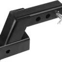 4" Drop/Rise Trailer Hitch Receiver Adapter Extension, Riser Extender, 2-inch Receiver With Pin and Clip