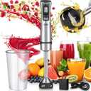 IUIPI Cordless Hand Blender, Variable Speed​ Rechargeable Immersion Blender Handheld, Portable Blender Stick and 800ml Cup with 304 Stainless Steel Blade, Beater for Sauce, Soup, Smoothie, Baby Food