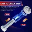 FANOVO Thread Size Checker, 23 Inch & 21 Metric Bolt and Nut Identifier Gauge Kit, Threaded Measurin Inspector Finder Tester Box Set, for Size Checker of Bolts or Nuts in Narrow Areas (Black)