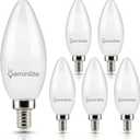 E12 LED Candelabra Light Bulbs 80W Equivalent, Soft White 3000K 806 Lumen High Brightness Chandelier Bulb, 8W B11 Non-Dimmable Type B Light Bulb for Ceiling Fan 6 Pack