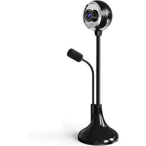 USB Desktop Stand-Up Camera, 1080P(2K) 30hz HD Streaming Webcam with Mic, 360 Rotation Portable Camera with Wide Angle Lens Suitable for Conference/Call/Web Class/Live Streaming (Black)