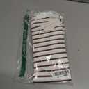 LilyCoco Women's Striped Long Sleeve Shirts Drop Shoulder Tunic Tops Loose Fit White Medium