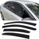 Window Visors Compatible with 2011-2018 Volkswagen Jetta, Dark Smoke Car Rain Sun Window Shade Guard Visor by IKON MOTORSPORTS, 2012 2013 2014 2015 2016 2017