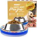 SoulThink Ant Proof Cat Dog Bowl Tray - SoulThink x Simone Miller Collaboration Pet Food Dish Indoor No Chemical No Water Needed Different from Traditional Ant Trap (Orchid Flower)
