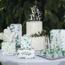 4 x 12 Sheet Eucalyptus Leaves Wrapping Paper Watercolor Greenery Elegant Gift Wrap Paper Bulk Botanical Decorative Craft Art Paper for Wedding Party DIY Wrapping Supplies, 19.7 x 27.6 inch