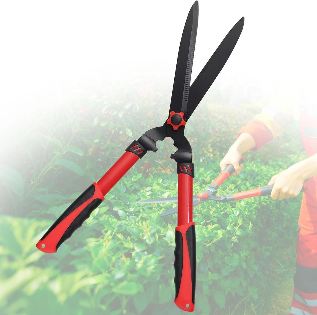 Hedge Clippers Shears Sharp Clean Cuts - Teflon Coated High Carbon Steel Blades,Ergonomic Comfortable Handle,Lightweight 24.8in Hedges Shears for Gardening Yard Effortless Trimming Shaping Shrubs Bush