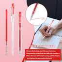 2 x WY WENYUAN 12 Pcs Red Gel Pens, 1.0mm Bold Point Quick Drying Gel Ink Pens, Retractable Ballpoint Pens for Smooth Writing, Ideal for School, Office, Journaling, Note Taking and Correction