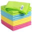 MR.SIGA Microfiber Cleaning Cloth, Pack of 12,Size:12.6" x 12.6" (Assorted)