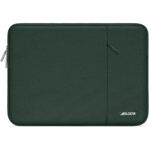 MOSISO Laptop Case 13.3 inch, 13-13.3 inch Laptop Sleeve Compatible with MacBook Air/ Pro 13/ Pro 14 M5 M4 M3 M2 M1, HP Dell ASUS Lenovo, Polyester Vertical Computer Sleeve Bag with Pocket, Midnight Green