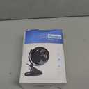 Gazeled Clip on Fan Battery Operated, 360 Rotation, with 8 Free AA Batteries, Quiet USB or Battery Operated Fan, 5'' Portable Battery Powered Clip on Fans for Camping, Stroller, Bedroom, Outdoor (Black)