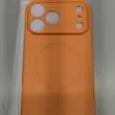 JUESHITUO Magnetic Slim Fit Case for iPhone 17 Pro, Ultra Thin Matte Hard PC Cover, Case iPhone 17 Pro Compatible with MagSafe, Off White (Orange)