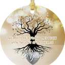 50th Anniversary Wedding Ornament 2025 Christmas Hanging for Couple,50 Years as Mr and Mrs,Xmas Wedding Gift for Parents,Ceramic Ornament for 50th Husband&Wife Married (2.9")