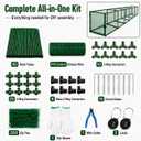 Portable Chicken Tunnel for Outside, 6-Section DIY Chicken Coop Kit with Run, Metal Chicken Run Frame Kit with PVC Coated Chicken Wire, Green Chicken Fencing for Backyard(146 x 24 x 24 Inches)