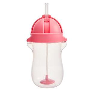 Munchkin Any Angle Weighted Toddler Straw Cups with Click Lock Lid, 10 Ounce, Pink