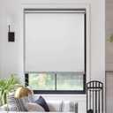 MYshade Free-Stop Cordless Roller Shades for Windows Room Darkening Roller Shades & Blinds Same Color Both Sides Fabric Pull Down Shade for Home Office Indoor Easy to Install White(47" W X 72" H)