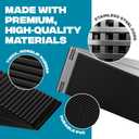 Strongest Home 2 Pack XL Adjustable Door Stopper with Spring Heavy Duty Wedge for Oversized, Thick & Heavy Doors, Anti-Slip Rubber Grip, Commercial, Home & Outdoor Use on Carpet, Wood & Tile - Black