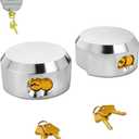 6271 Puck Lock, Hidden Shackle Padlock (2 Pack), Puck Locks, Pucks Locks for Trailers, 2-7/8" Hidden Shackle Padlock, Heavy Duty Puck Lockk with Keys, Trailer Pucks Padlocks 2 Pack