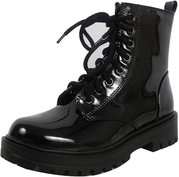 Soda Women's Combat Lace Up Ankle Boots 8,5
