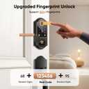 Fingerprint Smart Front Door Lock Set, Keyless Entry Door Lock with Handle, Smart Door Locks, Front Door Handle with Keypad and Deadbolt, APP Control, Touchscreen, Oil Rubbed Bronze