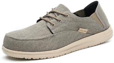 Stasslang Steel Toe Loafers Shoes for Men Lightweight Casual Work Safety Industrial Construction Sneakers Slip On Indestructible Work Shoes .size 39