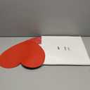 4 Pcs Leather Placemats Red Heart Shaped Place Mats Washable Heart Placemats for Table Wedding Anniversary Party Kitchen Dining 14" x 13"(Red)