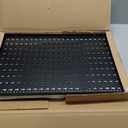 TORACK 3 PCS Metal Pegboard Panels for Garage Wall Utility Tools Storage Pegboard for Workbench, Modular Peg Board Tool Organizer Board Kit(Pack of 3, Black)