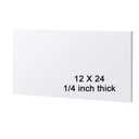 HDPE Sheet 1/4-12" x 24" High Density Polyethylene Sheets with Protective Film 1/4 Thick HDPE Plastic Sheet Board Solid Plastic Block for Flat Panel DIY Projects Machining Home (White)
