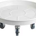 Rolling Plant Caddy Dolly with Wheels, 20" Heavy Duty Plant Stand on Casters for Planters, Wheeled Plant Roller Base for Indoor Outdoor Flower Pot, White, 1 Pack