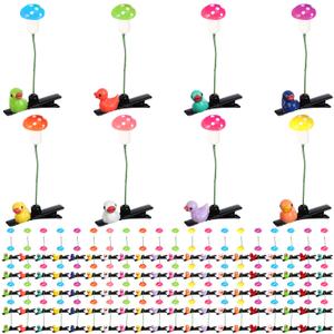 Tigeen 100 Pcs Rave Trinkets Festival Sprout Mushroom Hair Clip Spring Plant Hairpins Mushroom Fairy Cosplay Birthday Party Favors Photo Props Funny Hair Accessories Valentines Easter Party Gift