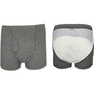 1 Pair Washable Urinary Incontinence Underwear for Men, Breathable Cotton Adult Leakproof Underwear Boxer, Reusable Incontinence Protective Briefs for Light Leaks (US X-Large = Asian Size Tag LL)