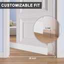 2 x Door Draft Stopper,Door Sweep for Bottom of Door,Weather Stripping Door Seal Draft Guard Blocker Noise Cold Air Insulation Soundproofing for Exterior Interior Home Improvement(White, 39")