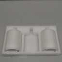 Gmnee 2"x4" Flickering Flameless Candles with Remote Timer, 3" Diameter White Pillar, Real Wax, Set of 3 Large Battery Operated LED Candles for Table and Fireplace Decor (H 4")