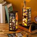 Tellingyou 6 Pcs Graduation Table Centerpieces Boxes Class of 2026 Graduation Lantern with LED Light Congrats Grad School College Photo Props for Party Table Decor(7.87 * 2.8inch,Black)