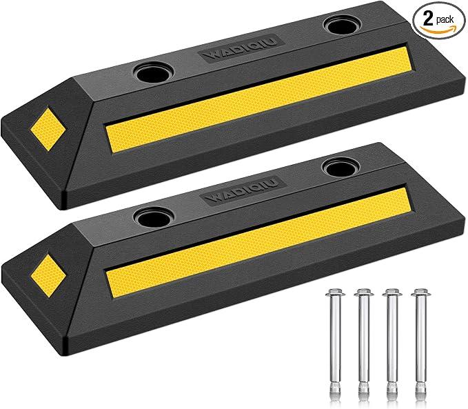 2 Pack 21.7inch Parking Stopper for Garage with Reflective Stripes
Heavy Duty with full mounting fixing bolts,for car, SUV,pickup trucks & all vehicles,for garages and outdoor parking lots.