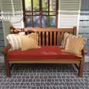 Favoyard Outdoor Bench Cushion 36 x 14 Inch Rainproof Patio Furniture Cushions 3-Year Color Fastness Garden Settee Porch Pads with Ties, Red