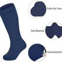 Zando 6 Pairs Youth Soccer Socks Baseball Socks Boys Girls Knee High Socks School Uniform Socks Outdoor Long Tube Socks (10-12 Years, Colored Stripes*6)